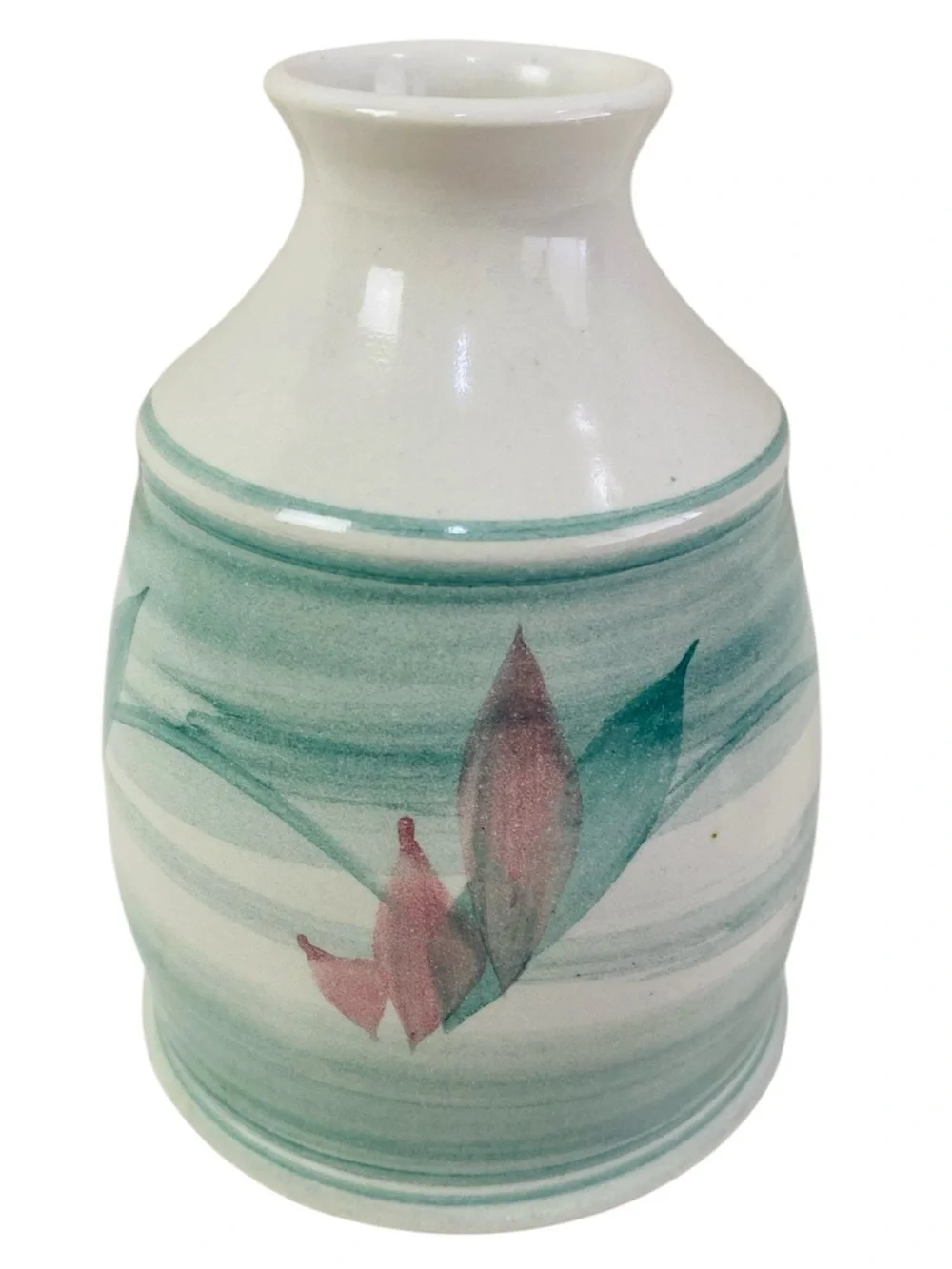 Ken Foster Signed Vintage Hand Painted Ceramic Vase 5” x 4”